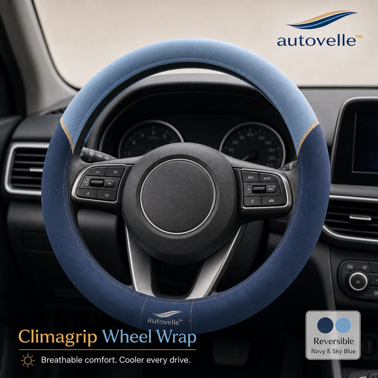 Autovelle™ Climagrip Steering Wheel Wrap