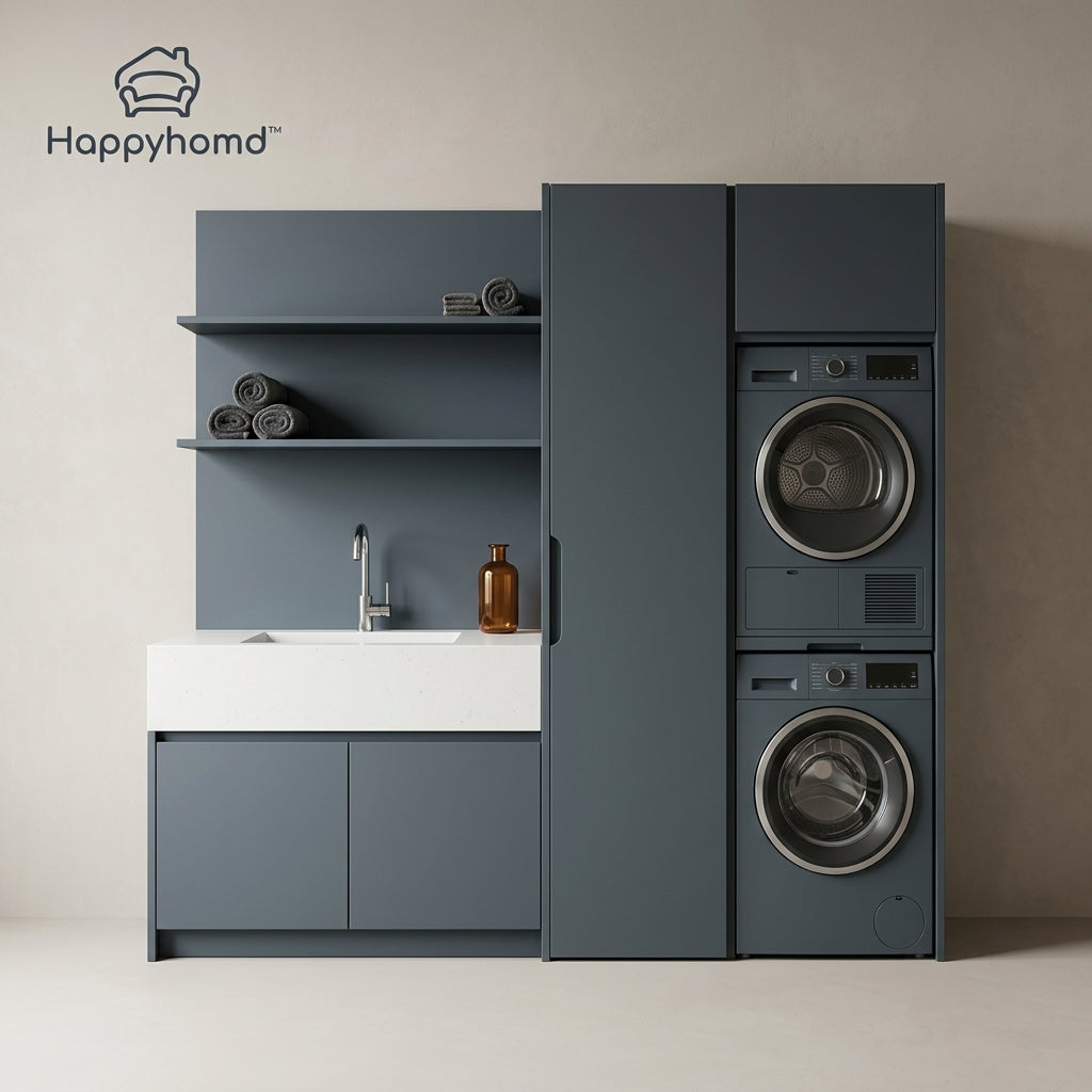 Happyhomd™ Laundry Cabinet with Utility Sink & Storage Zone